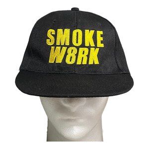 SMOKE W8RK Black Baseball‎ Ball Cap Hat Snapback Embroidered OTTO Mary Jane 420